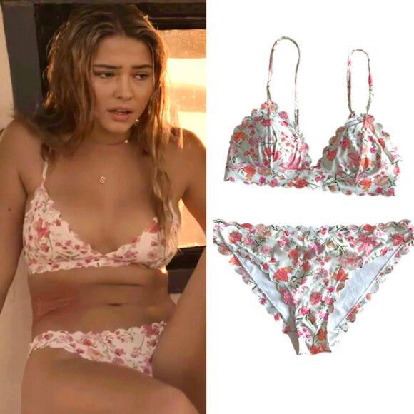H&M Other - H&M Floral Scalloped Bikini SET ASO Sarah Cameron